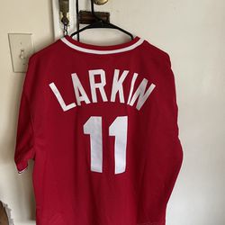 Barry Larkin Cincinnati Reds Mitchell & Ness MLB PO Jersey XL