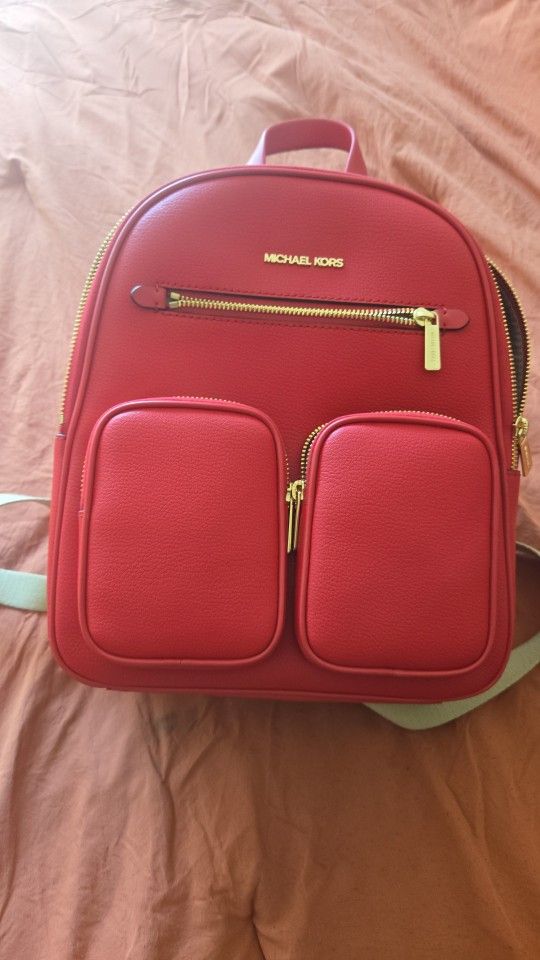 Red MK backpack