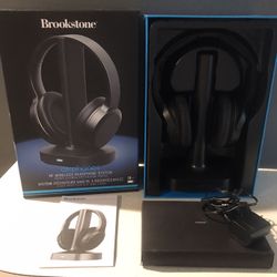Brookstone AirPhones Wireless RF TV Headphones for Seniors with