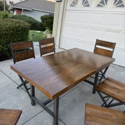 Rustic Dining Table With 6 Chairs 