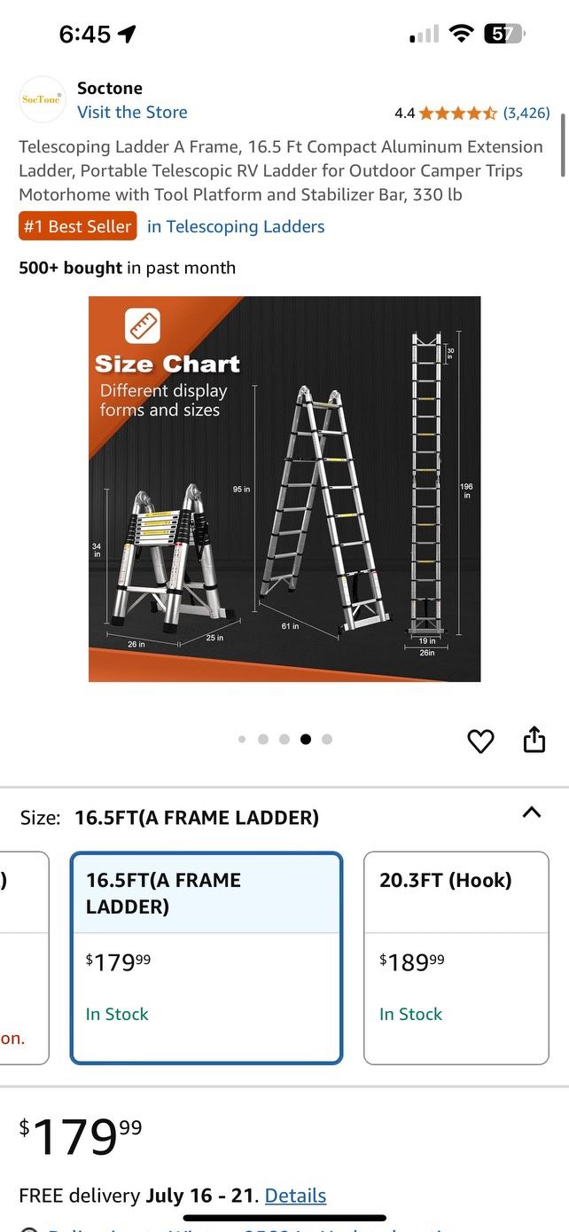 Collapsing 16 Ft Ladder