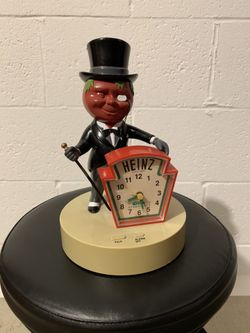 Heinz tomato man antique clock