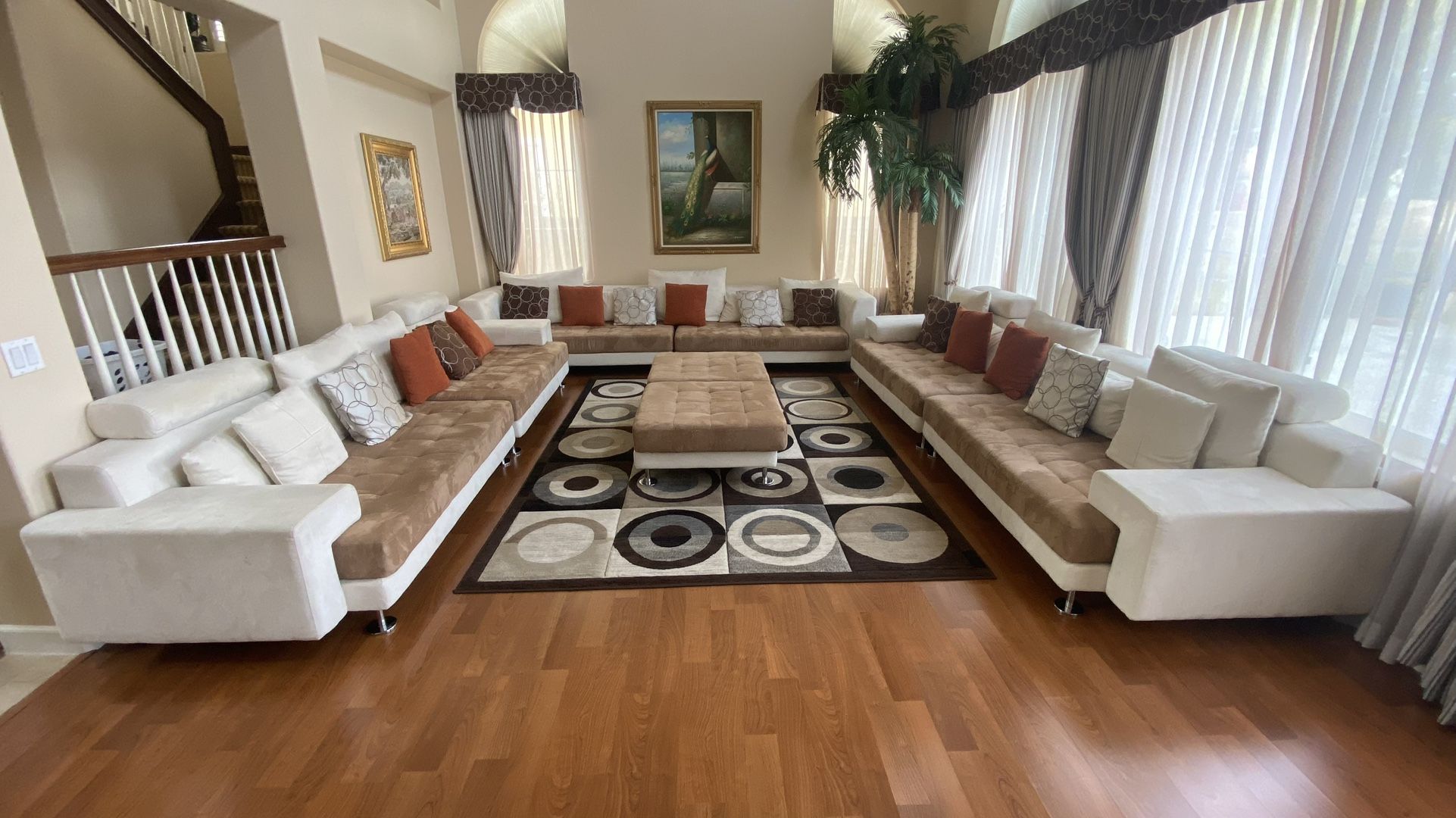 Discounted Full Sofa Set With 2 Ottomons From Scandinavian Designs Furniture store