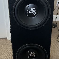Hifonics Brand 12” Subwoofer Speakers With Box  & Sony Mobile DSX-M55BT Marine Digital Media Receiver with Bluetooth