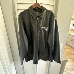 Roger Edward’s Reebok New England Patriots Butter Soft Black Leather 3/4 Length Jackets XL