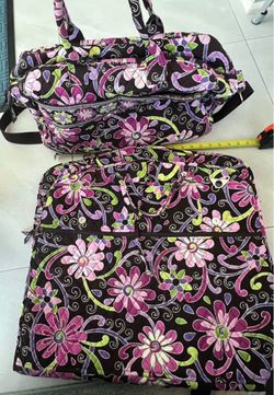 Vera Bradley, large duffel bag and garment bag, $50 each. Jupiter