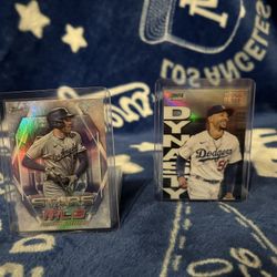 Freddie Freeman & Mookie Betts 2022 & 2023 TOPPS / Stadium Chrome Baseball Card