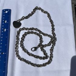 Chain Belt / Necklace With Heart Charm 