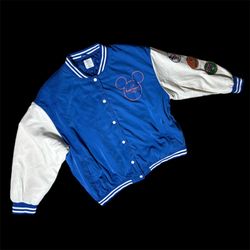 Bomber varsity jacket by Disney unisex size L blue