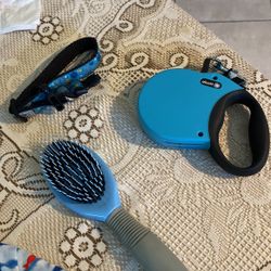 Dog Size Small Collar (free)  Comb ($3) Leash ($5)