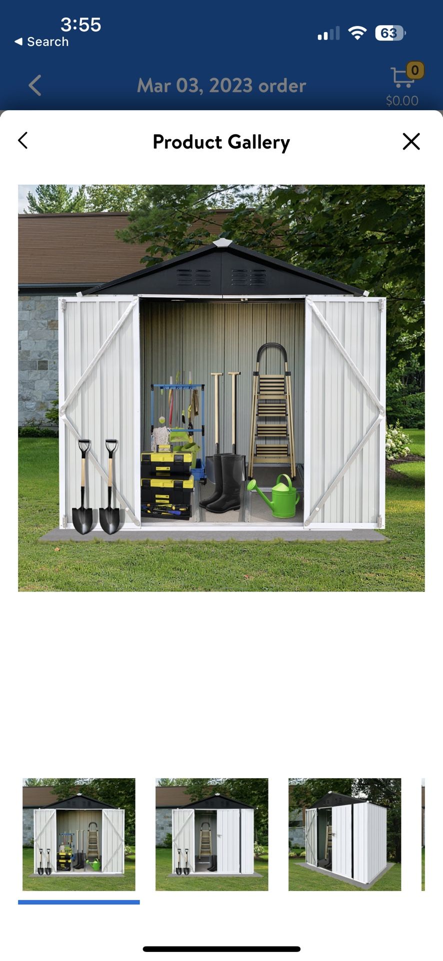NEW IN BOX - 6’ X 4’ Outdoor Shed 