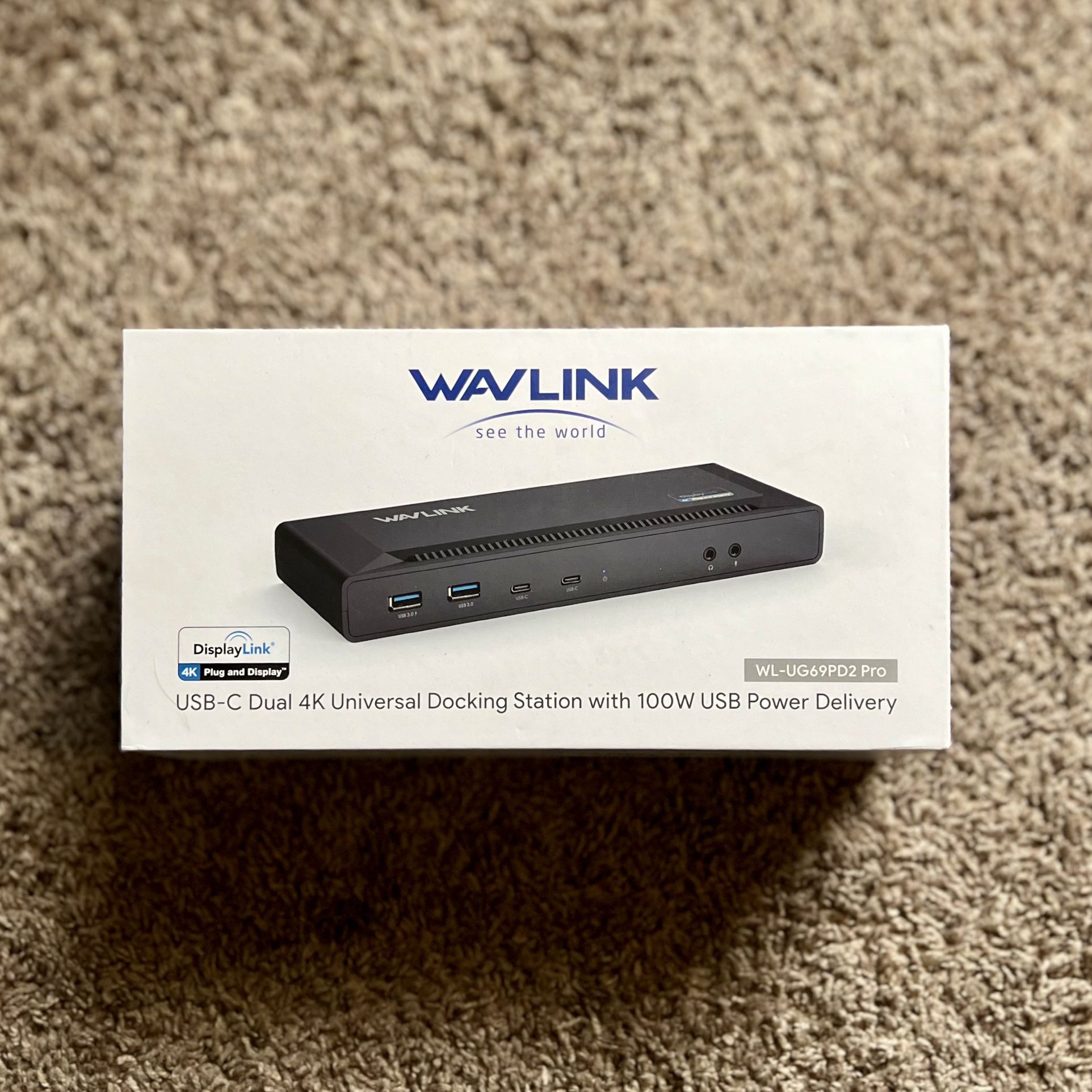 WAVLINK 4K Universal USB C Docking Station Dual Monitors