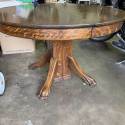 Antique Claw Foot Table & Chairs 