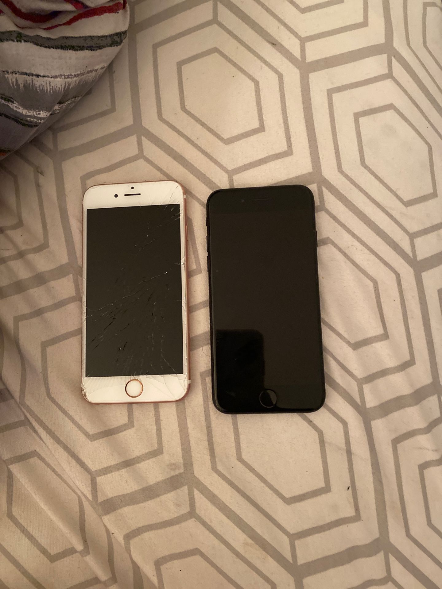 BOTH Iphone 6s and 7 for sell , iPhone 6s cracked but everything works fine . BOTH UNLOCKED .. hit me