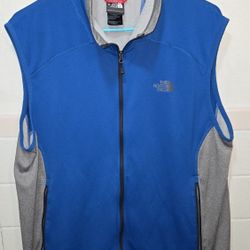 North Face Flashdry Vest Blue Jacket Men's L 