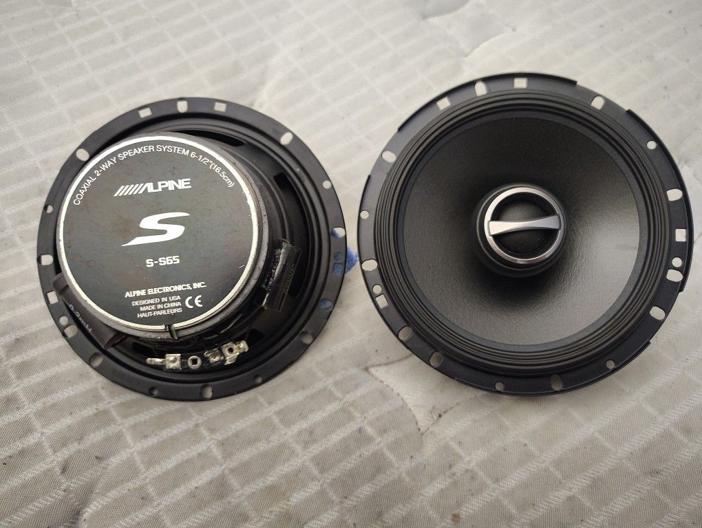 Alpine S-S65  480Wmax 160 WRMS 6 1/2" 2way Coaxial Car Speakers On