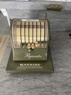 Antique Paymaster Check Writing Machine