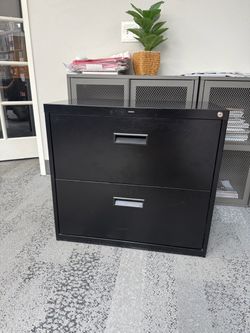 Staples 2-Drawer Lateral File Cabinet Black