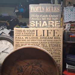 Wall Painting/clock/wine Barrel Lid