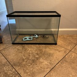 Fish Tankwith Accesories  & Reptile Tank With Reptile Harness  