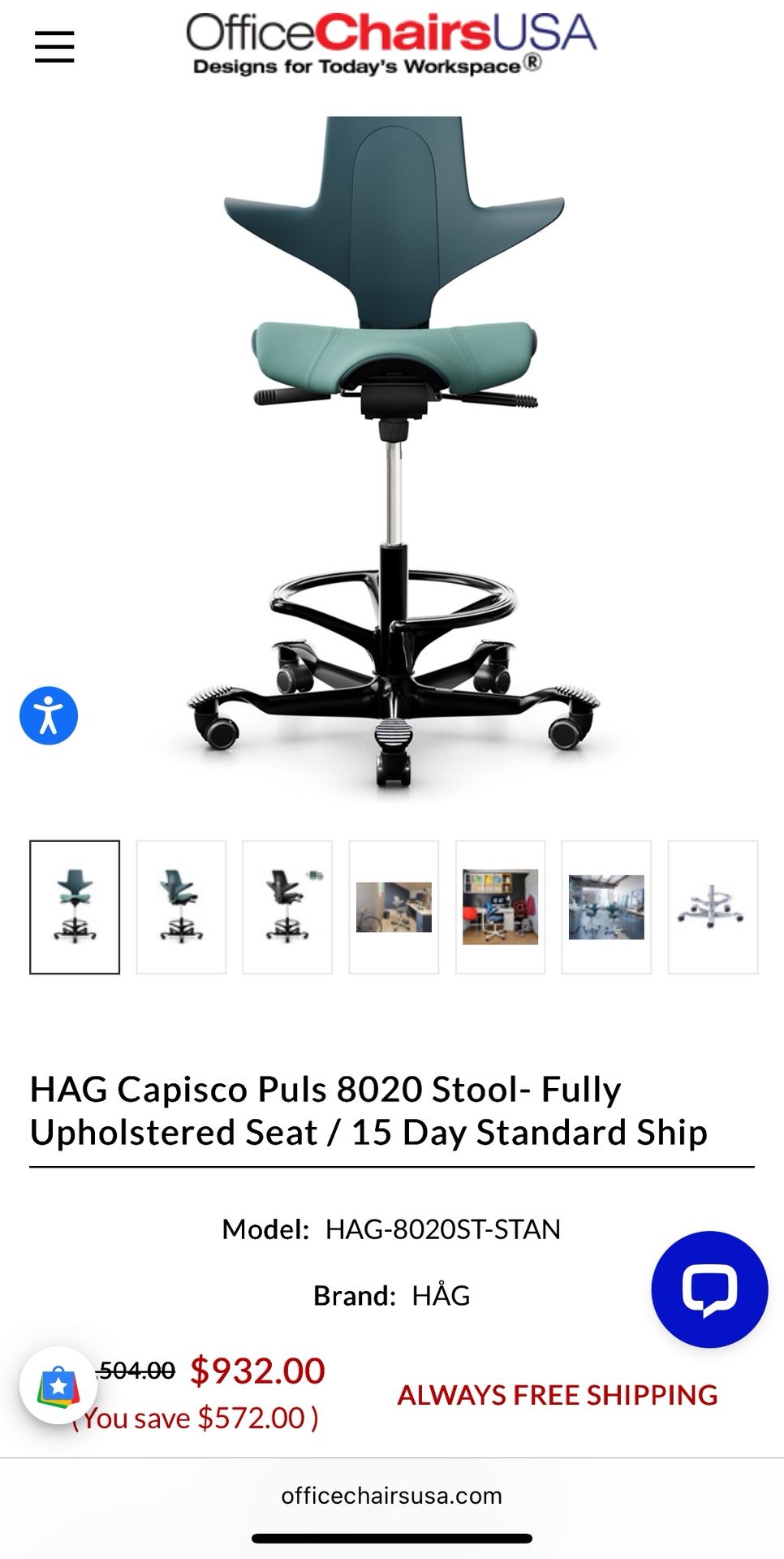 Office Chair - Hag Capisco Puls 8020