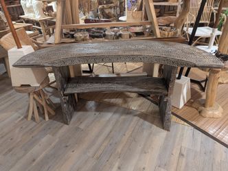 Carved wooden table