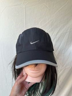 Nike Gold Cap Swoosh Nike Logo Black Cap Hat Baseball Cap with Reflective Trim