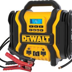 DEWALT DXAEPS14 2000 Peak Battery Amp 12V Automotive Battery Booster Jump Starter/Power Station with 120 PSI Compressor, 500W AC Power Inverter, and 1