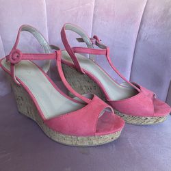 Hot Pink High Heel Wedges 9.5