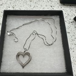 Diamond And Silver Jewelry Set 