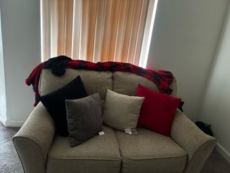 Matching set 2 couches light tan