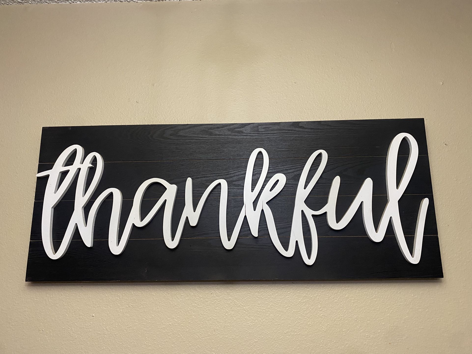 Thankful Wood Wall Art