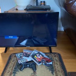 Element Tv With Ps3 And Five Games With Controller 