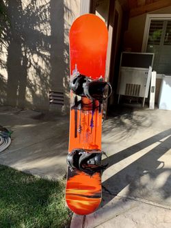 Snowboard And K2 Bindings 