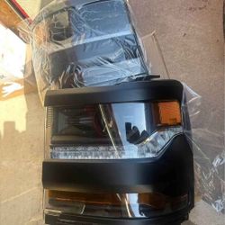 16-18 Chevy Silverado 1500/2019 Silverado 1500 LD LED Headlights Faros Calaveras Micas Luces