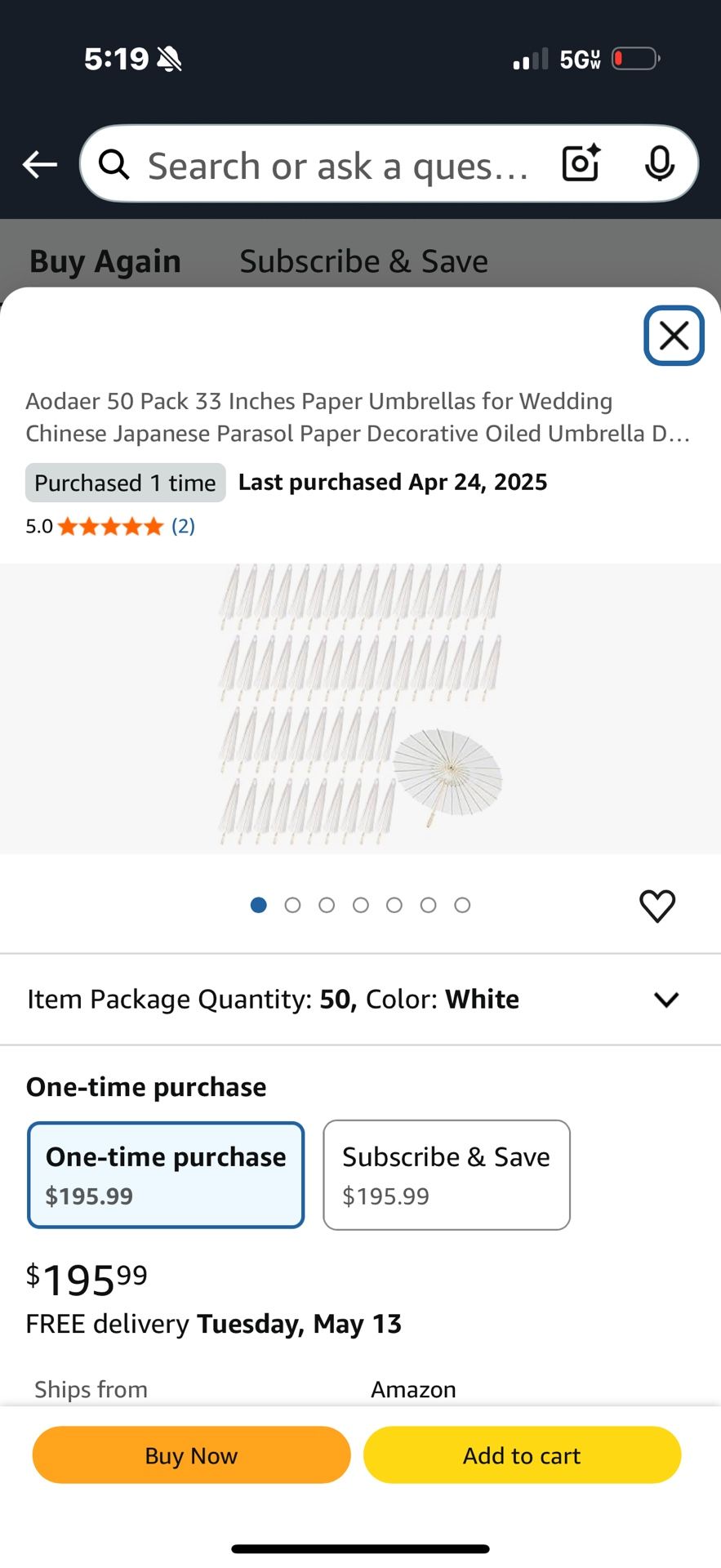 Paper umbrellas