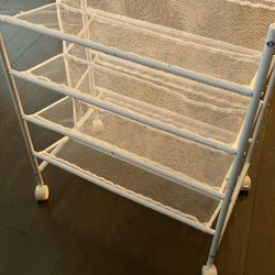 Rolling shoe cart