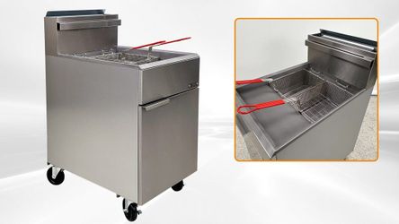 70 lbs NSF Restaurant natural gas fryer HFRF-150B-NG DCF5-NG