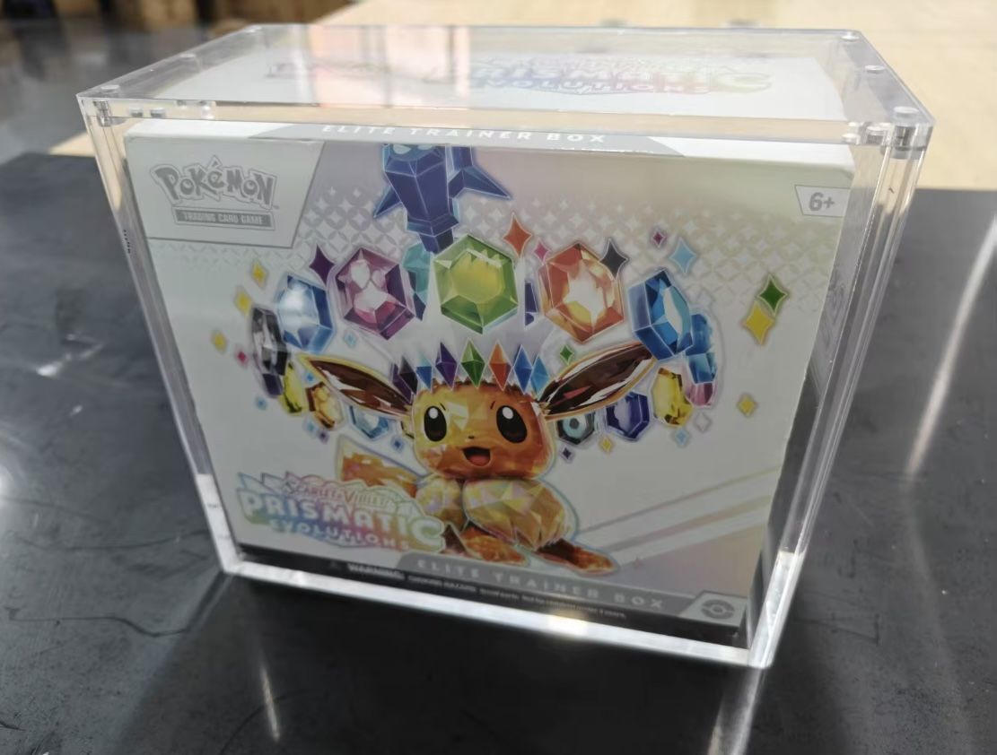 Protective ETB Elite Trainer Box Case for TCG Cards with Magnetic Lids Acrylic Protector Case