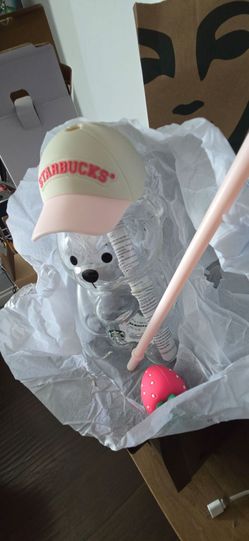 New Starbucks Pink Bearista Glass Cup 2026