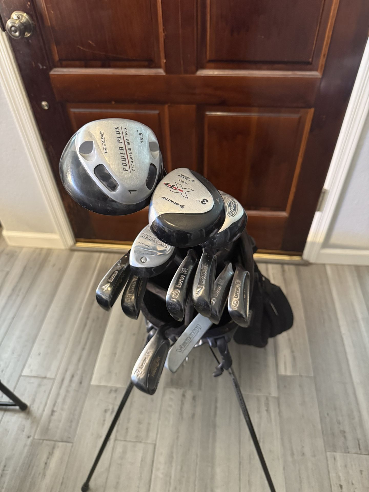 COMPLETE GOLF SET IRONS WOODS DRIVER HYBRID WEDGES PUTTER BAG