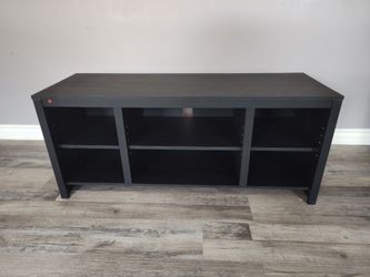 Mainstays Parsons TV Stand for TVs up to 50", Black Oak Finish