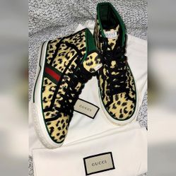 Gucci Tennis 1977 High-Top Sneakers 8+