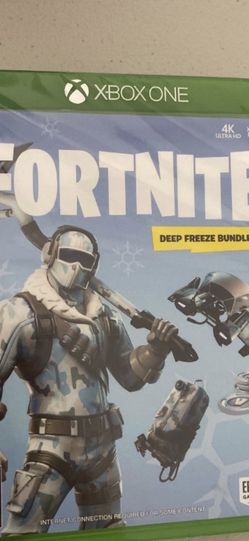 Brand New Fortnite X-box Disk (Deep Freeze Bundle + 1000 V-bucks)