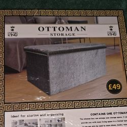 Brand New Ottoman Storage Box I'm Green Plush