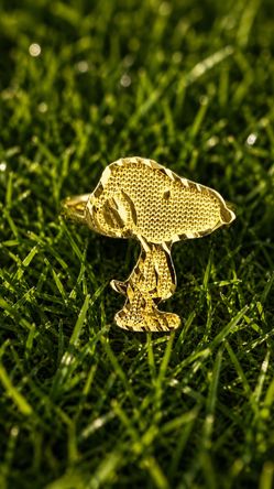 Gold Filled Snoopy Ring Jewelry