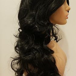 Long Black Wavy Wig
