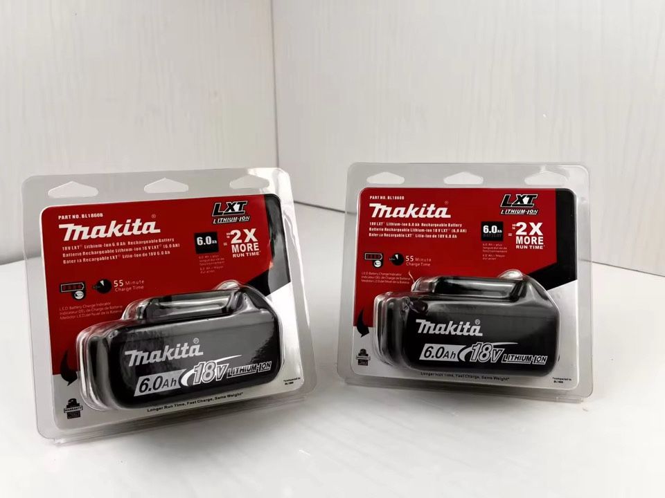 2 Makita Batteries 18v 6AH