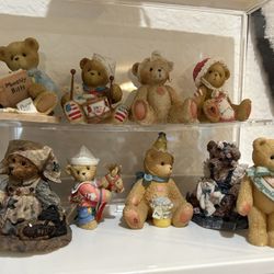 Lot of 9 Enesco Teddies Lot 