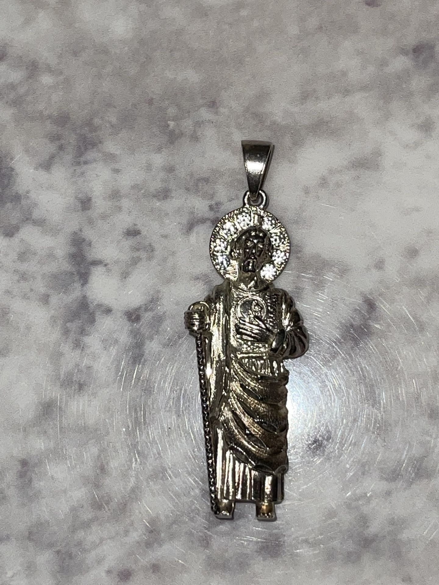 925 Mex Silver San Judas Pendant